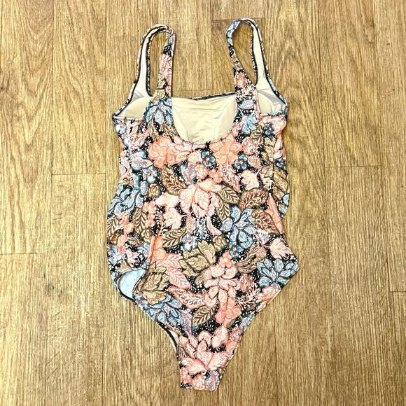 A Pea in the Pod Maternity Floral One-Piece Square Neckline Swimsuit Size Small - Picture 8 of 13
